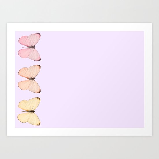 Lilac and Butterflies Art Print