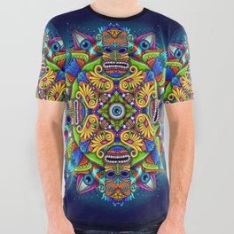 Psychedelic Visionary Mandala - Night Circus All Over Graphic Tee