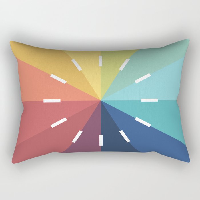 Modern Color Wheel Rectangular Pillow