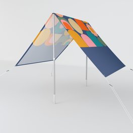 Playful Collage in Blue Sun Shade