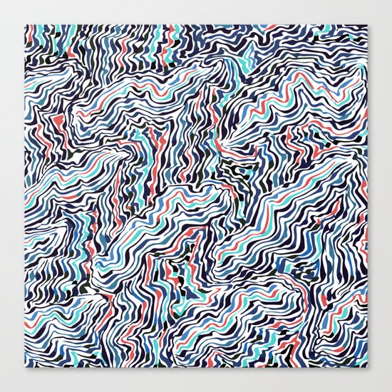 black topography Canvas Print