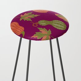 Green and Orange Pumpkin Texture. Colorful Seamless Pattern Counter Stool