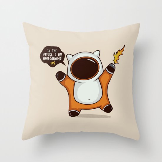 I May Be Awesome, but... Throw Pillow