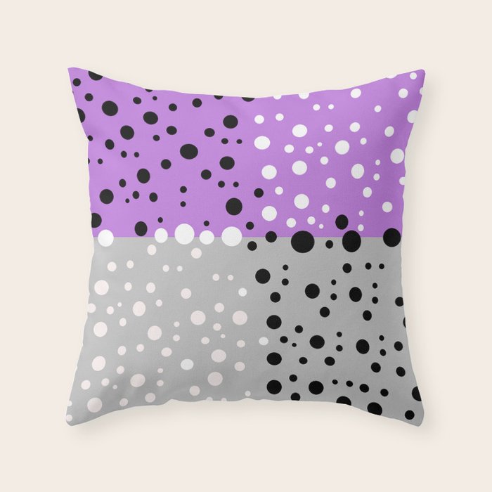 Modern Purple and Grey Aesthetic Decorative Throw Pillow (For: sofa, bed, bedroom, room, home living, home decor, living room)