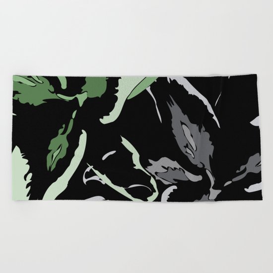 FLORAL ABSTRACTION Beach Towel