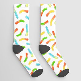 Gummy Worm Pattern Socks