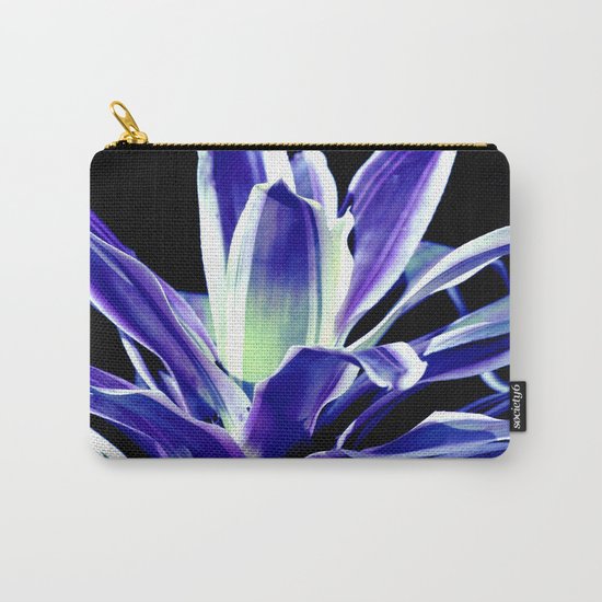 Indigo Blue Flower Carry-All Pouch