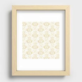 Luxe Pineapple // White Recessed Framed Print