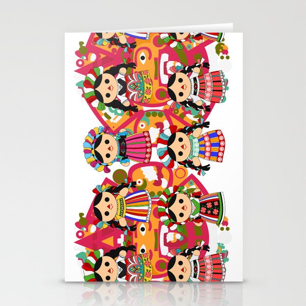 Mexican Dolls Stationery Cards