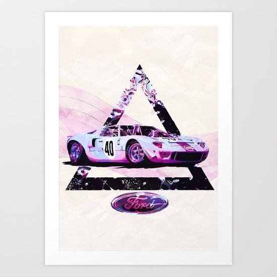 Ford Gt40// Le Mans Race Cars Art Print