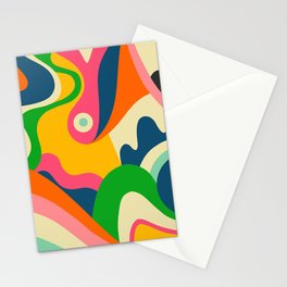 Colorful Mid Century Abstract  Stationery Card