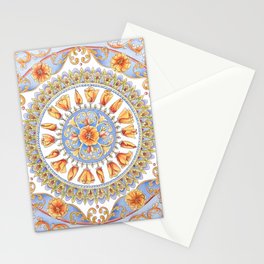 Poppy mandala Stationery Card