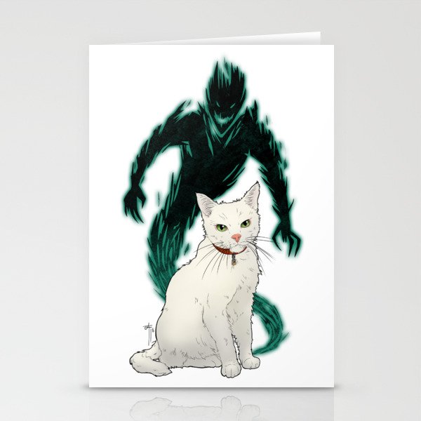 Mogget (green) Stationery Cards