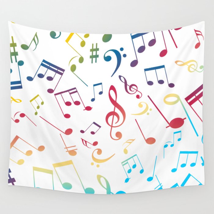Musical Notes 5 Wall Tapestry