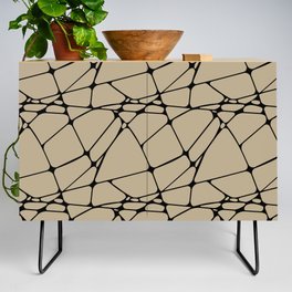 Black and Tan Abstract Mosaic Pattern 1 Pairs DE 2022 Trending Color Bamboo Screen DE6193 Credenza