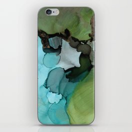 Fluid Blue Abstract Alcohol Ink Design iPhone Skin