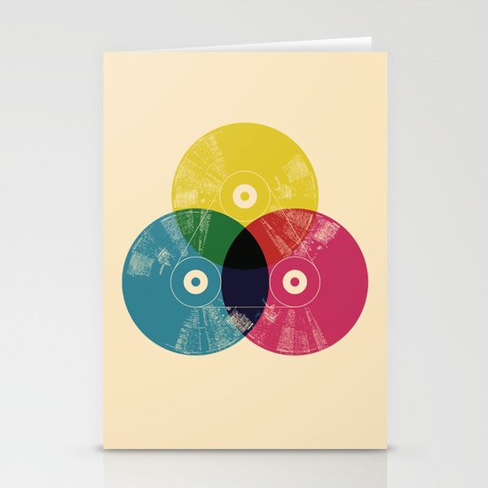 Music is the colors of life Stationery Cards
