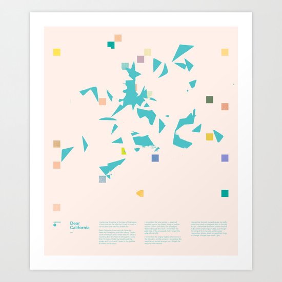 Mnemonic 1: Dear California — Matthew Korbel-Bowers Art Print