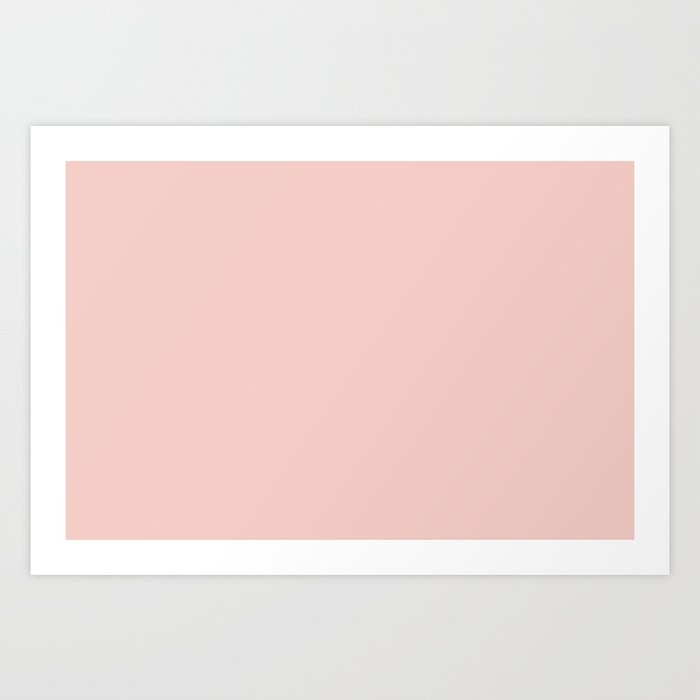Celestial Pink - Pastel Pink Solid Color Pairs To Sherwin Williams Oleander SW 6603 Art Print