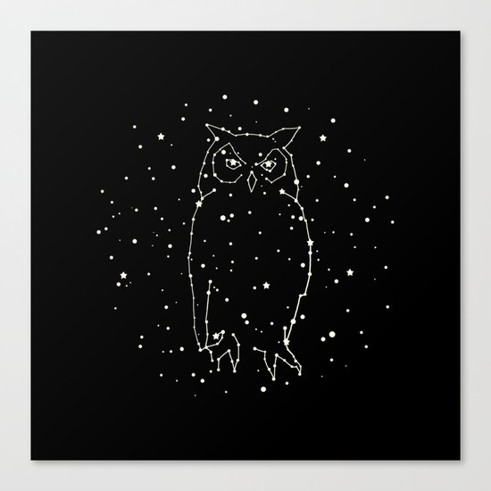 Owl Constellation Canvas Print
