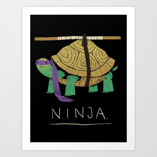 ninja - purple Art Print