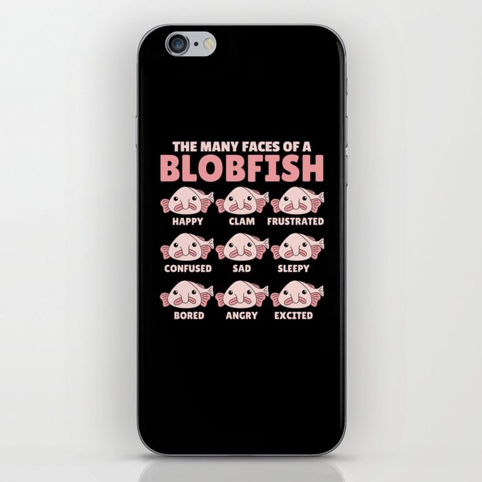 The Many Faces Of Blobfish Funny Emotion Types iPhone Skin
