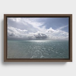Turquoise waters of the Bahamas! Framed Canvas