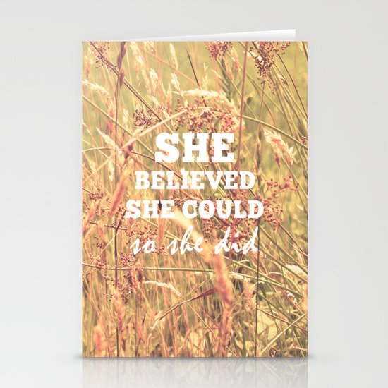 She Believed She Could Stationery Cards