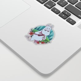 Moomin with a knife Sticker