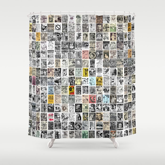 Punk Show Flyers Shower Curtain By Dennispurcell Society6 Punk Show Flyers Shower Curtain