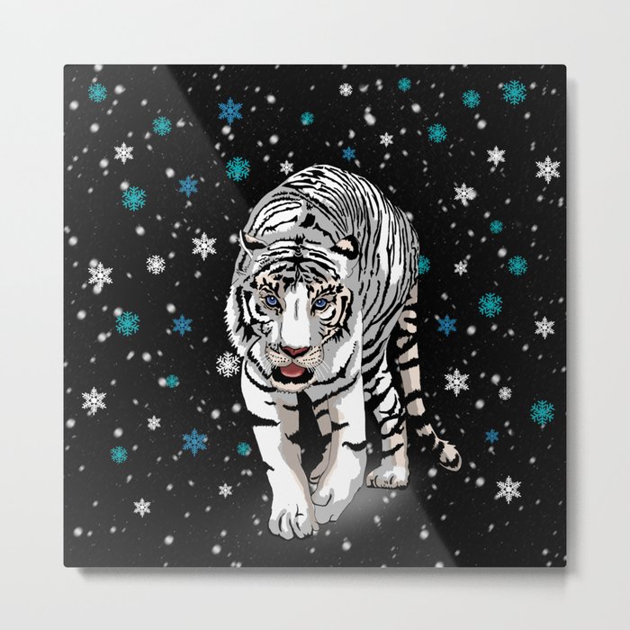 Snow tiger Metal Print