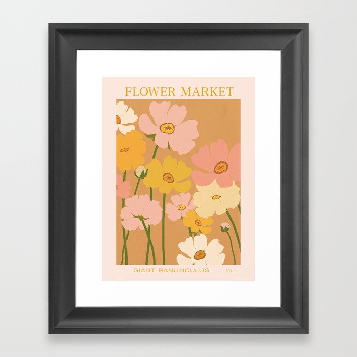 Flower Market - Ranunculus #1 Framed Art Print