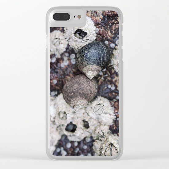 Periwinkles and Barnacles on a rock Clear iPhone Case