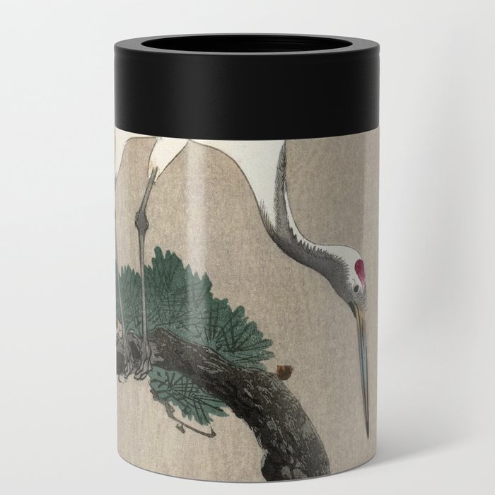 Japanese Crane on Branch of Pine, 1900-1930 by Ohara Koson Can Cooler
