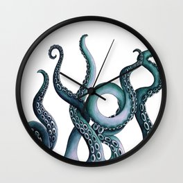 Kraken Teal Wall Clock