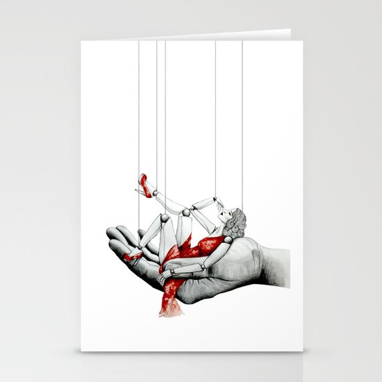 Lady in Red Stationery Cards