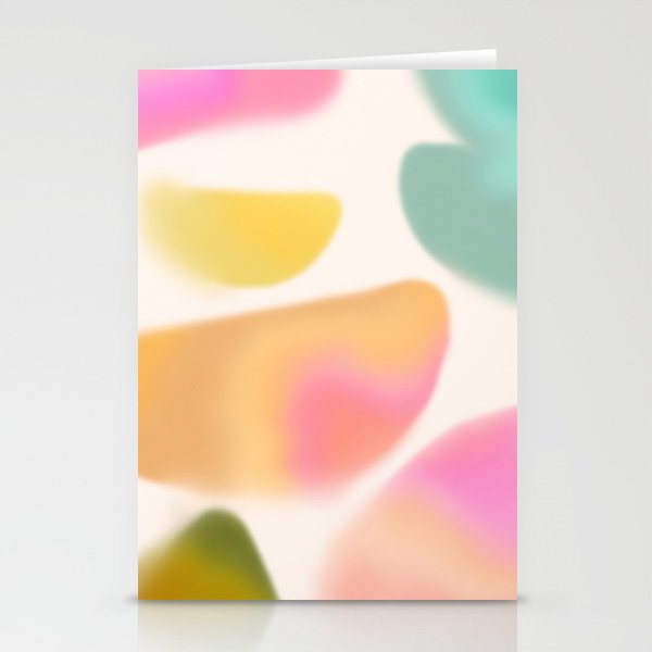 Colorful Balance Abstract Shapes Stationery Cards