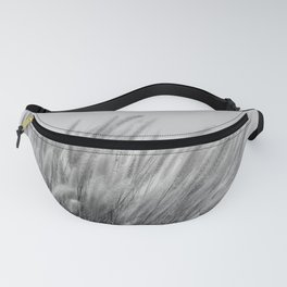 Foxtails on a Hill in Black and White Fanny Pack