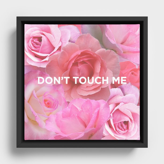 Don't Touch Me Framed Canvas