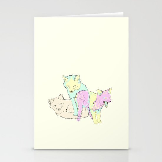 3 Channel Island Foxes Stationery Cards