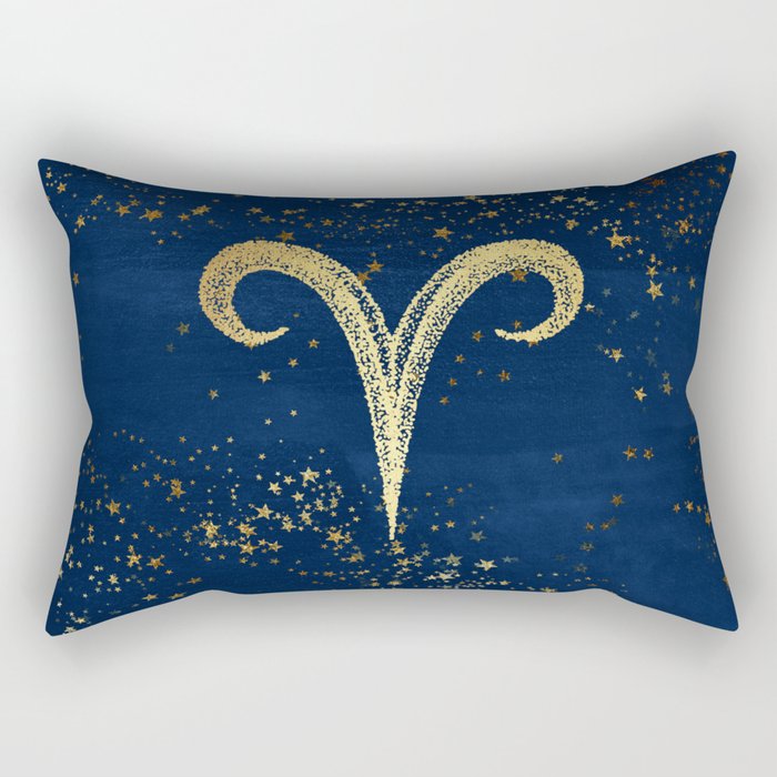 Aries Zodiac Sign Rectangular Pillow