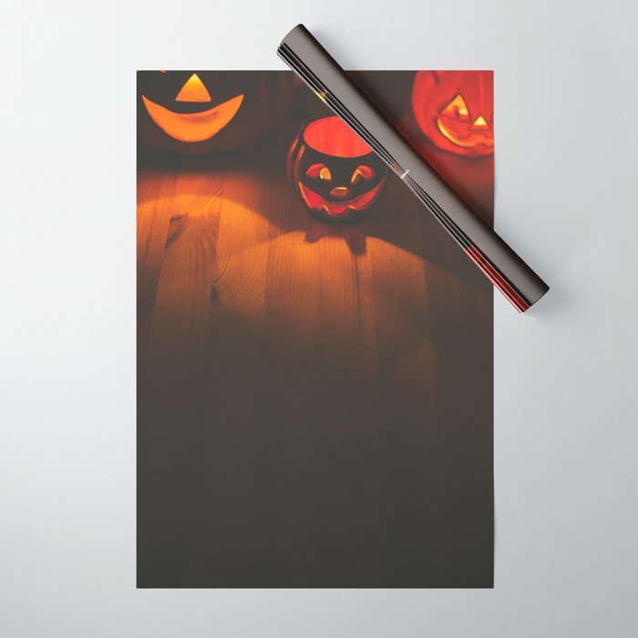 Halloween Jack-o-Lantern Pumpkins Wrapping Paper