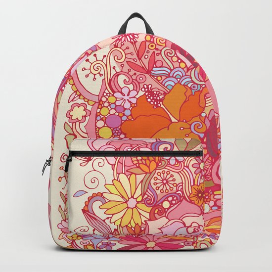 Detailed summer floral pattern Backpack
