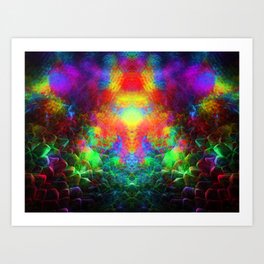 Energy source inside a cavern Art Print | Source, Green, Purple, Psychedelic, Abstract, Cavern, Red, Energy, Graphicdesign, Blue 