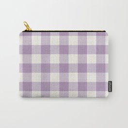 Lavender Gingham Carry-All Pouch