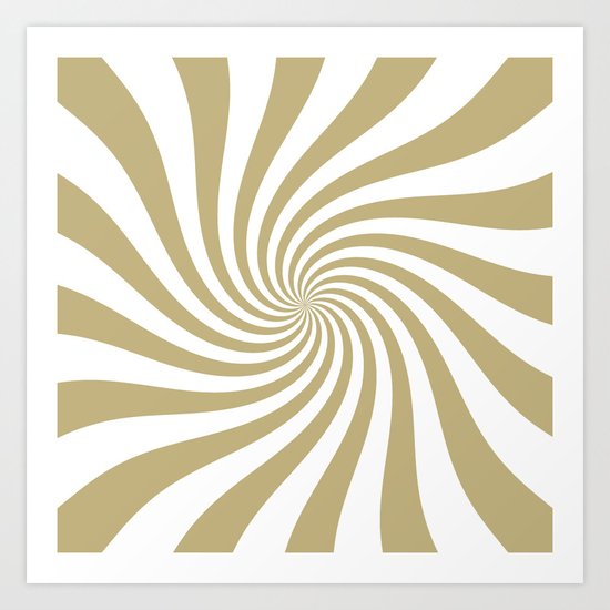 Swirl (Sand/White) Art Print