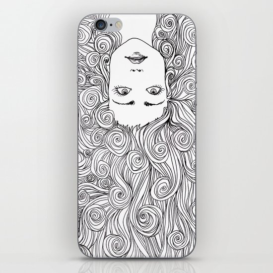 Long Hair Don't Care iPhone & iPod Skin