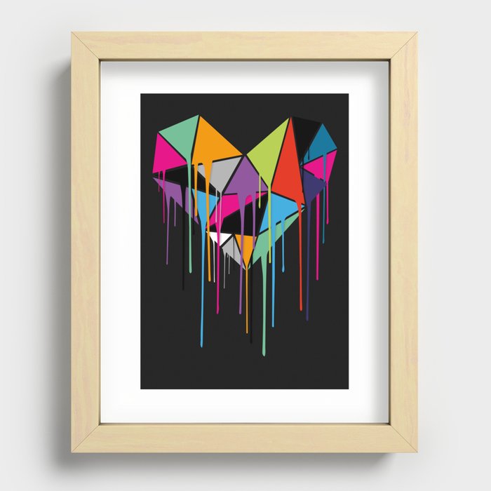 LOVE DRIPS Recessed Framed Print