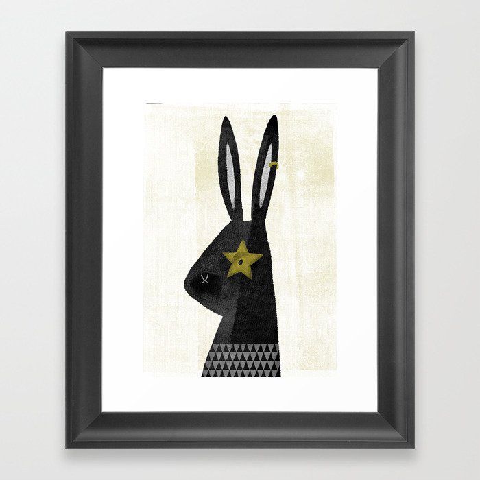 Rock Rabbit Framed Art Print
