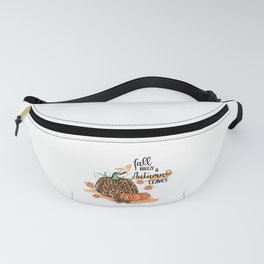 Pumpkin leoprad pattern fall design Fanny Pack